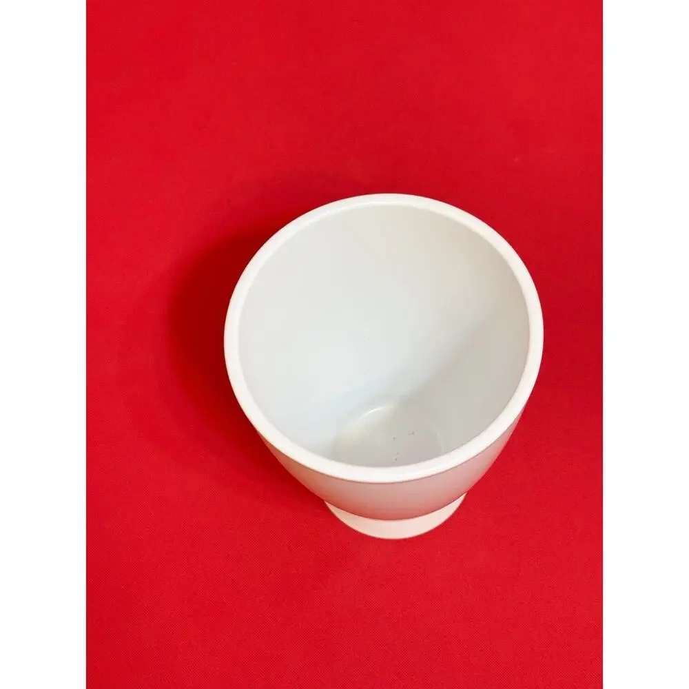 5x6.5”  White Ceramic Flower Orchid Pot
